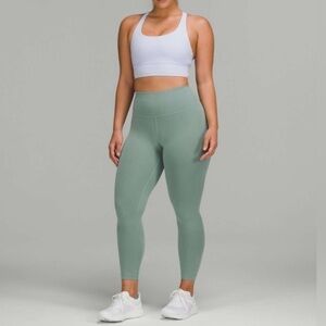 Lululemon Wunder Train Contour Fit High-Rise Tight 25" Size 6 Misty Glade
